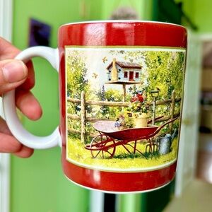 VTG Cabin Birdhouse Garden Lang & Wise Ceramic Kitchen Dainty Nature Home Mug